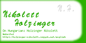 nikolett holzinger business card